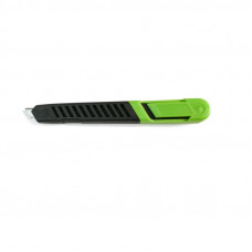 Нож канцелярский 9 мм Альфа-мини, с фиксатором, пластик, цвет салатовый