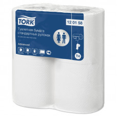 Бумага туалетная Tork T4 2сл бел вторич 23м 184л 4рул/уп 24уп/блок 120158