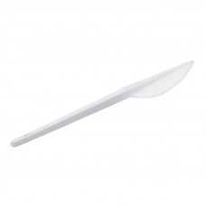 Нож одноразовый белый, 16,5 см, ПС, 100 шт/уп.