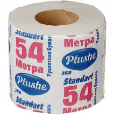 Бумага туалетная ЭКО Plushe 1сл,54м,серая,втулка,30рул/уп_упаковка_КДР