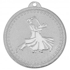 Медаль бальные танцы 50 мм серебро DC#MK318b-S