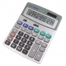 Калькулятор ПОЛНОРАЗМЕРНЫЙ настольный Milan 40924BL,14 разр, серый,блистер