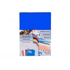 Обложки для переплета пластиковые ProfiOffice син.рифл.А4 400мкм,50шт/уп.