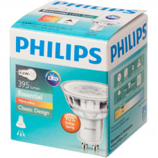 Лампа светодиодная Philips 4.6-50W GU10 2700K тепл. белый спот