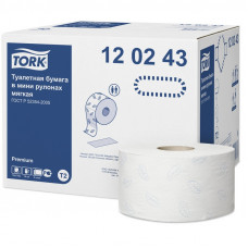 Бумага туалетная Tork Premium T2 2с мин бел170м 850л 110253/120243 12рул/уп