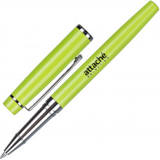 Ручка гелевая Attache Selection Lime, зеленый корпус, неавтомат. синий