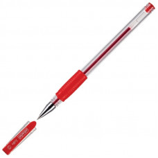 Ручка гелевая Attache Town 0,5мм с резин.манжеткой красный Россия