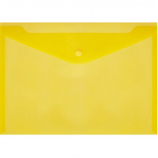 Папка-конверт на кнопке КНК 180 желтый прз. 10шт/уп