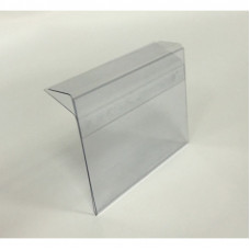 Ценникодержатель полочный 80х60мм для стекл.полок толщиной 5-8 мм, ПЭТ,1