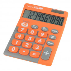 Калькулятор Milan 10-разряд, в чехле, двойное питание, оранжев 150610TDOBL