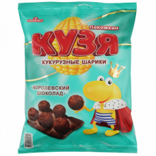 Кукурузные шарики с шоколадом Кузя Лакомкин, 100г