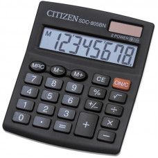 Калькулятор настольный КОМПАКТНЫЙ CITIZEN бухг. SDC805BN 8 разрядов DP