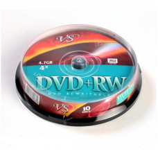 Носители информации DVD+RW, 4x, VS, Cake/10, VSDVDPRWCB1001