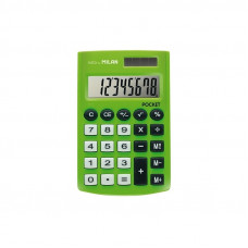 Калькулятор Milan 8-разряд, в чехле, двойное питание, салатовый 150908GBL