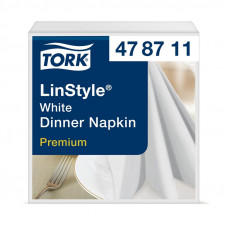 Салфетки Tork LinStyle Premium (39х39, белые) 50шт/уп 478711