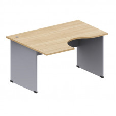 Мебель SH_Unica Стол эргоном левый EE1-01 (351975) бук/серый