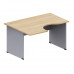 Мебель SH_Unica Стол эргоном левый EE1-01 (351975) бук/серый