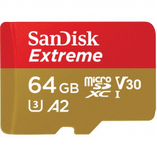 Карта памяти SanDisk Extreme microSDXC UHS-I A2 +ад, SDSQXA2-064G-GN6MA