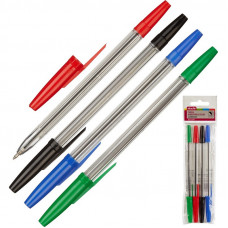 Ручка шариковая Attache Economy Elementary, набор 4 цвета, 0,5мм