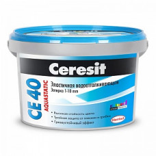 Затирка эластичная водоотталкивающая для швов Ceresit СЕ 40, 2кг (бирюза)