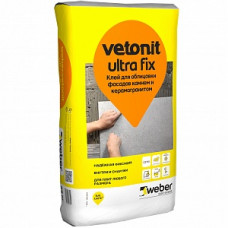 Клей для керамогранита, мрамора, гранита Weber.Vetonit Ultra Fix, серый (25кг)