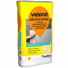 Клей для керамогранита, мрамора, гранита Weber.Vetonit Ultra Fix Winter, 25 кг