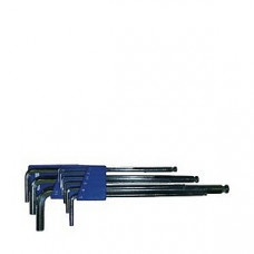 Ключи имбусовые, 1,5-10 мм, HEX, CrV, 9 шт.,  с шаром, оксидированные, удлиненные, 