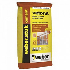 Штукатурка тонкослойная  Weber.stuk Cement, 25кг (1000033)