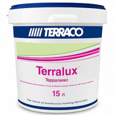 Краска интерьерная моющаяся акриловая Terraco Terralux Clear, 15л / 6212915