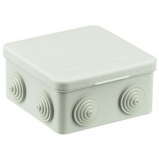 Распаячная коробка ОП 80х80х50мм, крышка, IP54, 7вх. TDM SQ1401-0112