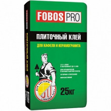 Клей плиточный для кафеля и керамогранита, зимний, FOBOS Pro, 25кг