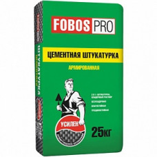 Штукатурка цементная армированная, зимняя, FOBOS PRO, 25кг