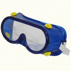 Очки защитные, синие, закрытого типа, с непрямой вентиляцией, поликарбонат 