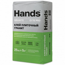 Клей плиточный Hands Granite PRO (C1 TE), 25 кг