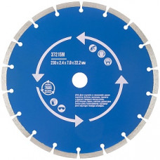 Диск отрезной, 230х2,4х22,2мм, алмазный, сегментный, универсальный, влажный/сухой рез, 