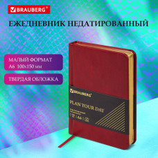 Ежедневник недатированный МАЛЫЙ ФОРМАТ 100x150 мм А6 BRAUBERG 