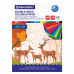 Цветная бумага А4 2-сторонняя мелованная, 64 листа 16 цветов, склейка, BRAUBERG, 200х280 мм, 