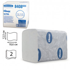 Бумага туалетная KIMBERLY-CLARK Kleenex, комплект 36 шт., Ultra, листовая, 200 л., 18,6х12,5 см, 2-слойная, диспенсер 601545, 8408