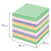 Блок для записей ОФИСМАГ в подставке прозрачной, куб 9х9х9 см, цветной, 127799