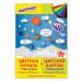 Набор цветного картона и бумаги А4 мелованные (глянцевые), 8 + 8 цветов, в папке, ЮНЛАНДИЯ, 200х290 мм, 