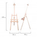 Мольберт напольный из сосны Лира с полкой, 170х55х70 см, высота холста до 107 см, BRAUBERG ART CLASSIC, 192261