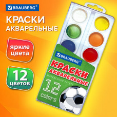 Краски акварельные BRAUBERG 12 цветов 