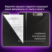 Папка-планшет BRAUBERG, А4 (340х240 мм), с прижимом и крышкой, картон/ПВХ, РОССИЯ, черная, 221488