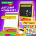 Мольберт растущий 3 в 1 для мела/магнитно-маркерный 48х43 см, BRAUBERG KIDS, 238151