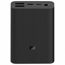 Аккумулятор внешний 10000 mAh, XIAOMI Mi Power Bank 3 Ultra compact, БЫСТРАЯ ЗАРЯДКА, 3 USB, литий-полимерный, BHR4412GL