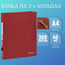 Папка на 2 кольцах BRAUBERG 