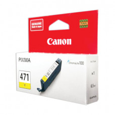 Картридж струйный CANON (CLI-471Y) PIXMA MG5740/MG6840/MG7740, желтый, оригинальный, ресурс, 323 стр., 0403C001