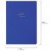Тетрадь 60 л. в клетку обложка кожзам под лён, сшивка, В5 (179х250мм), СИНИЙ, BRAUBERG PASTEL, 403875
