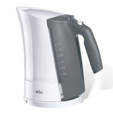 Чайник BRAUN WK-300, 1,7 л, 2200 Вт, закрытый нагревательный элемент, пластик, белый