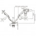 Кронштейн для двух мониторов настольный VESA 75х75, 100х100, 17